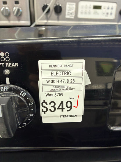 Kenmore electric range stainless steel 30” 4 burners