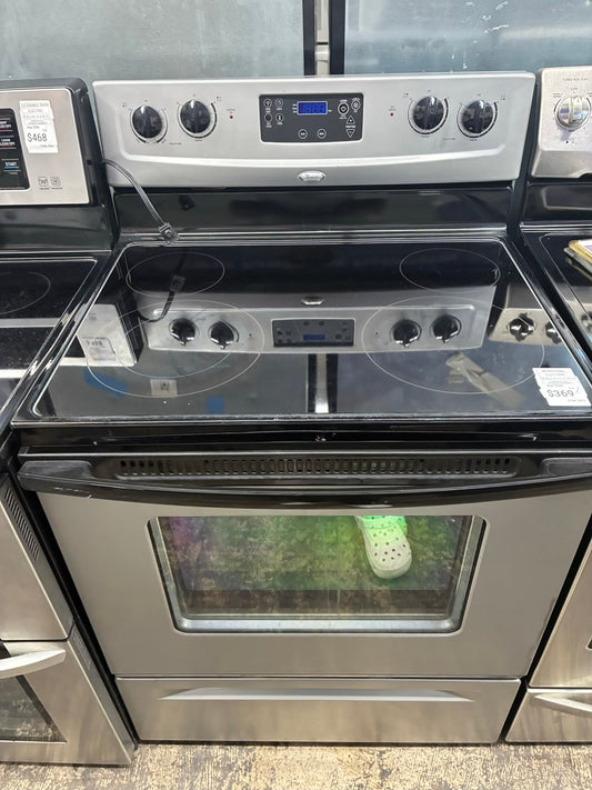 Whirlpool electric stainless steel range 4 burner 30 inch