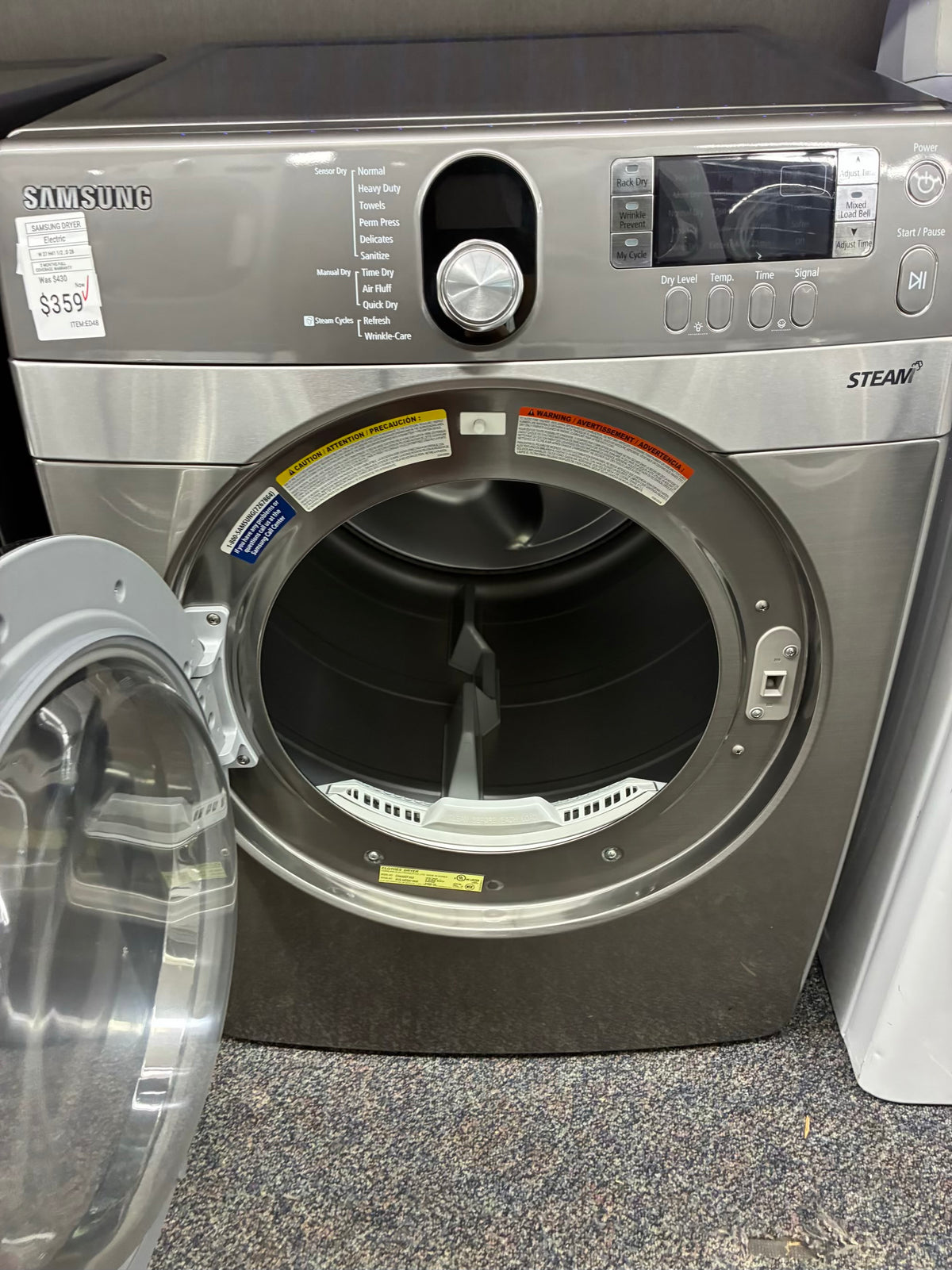Samsung Electric Dryer 27” front load