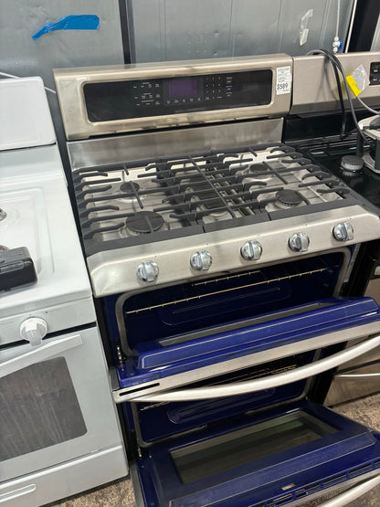 Kitchen Aid Gas Range Stainless Steel 5 Burners 30” double oven