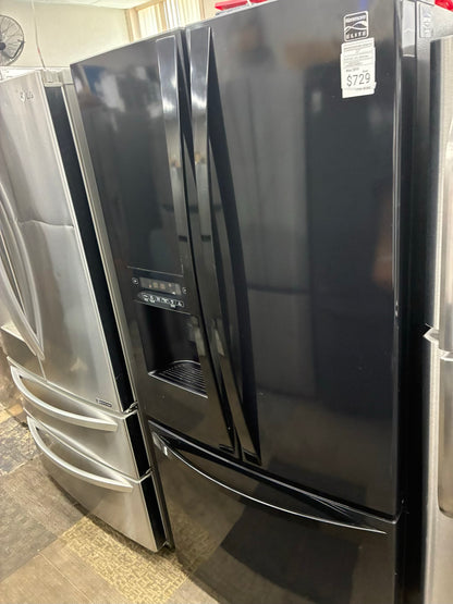 Kenmore French door refrigerator black 33” ice maker water dispenser