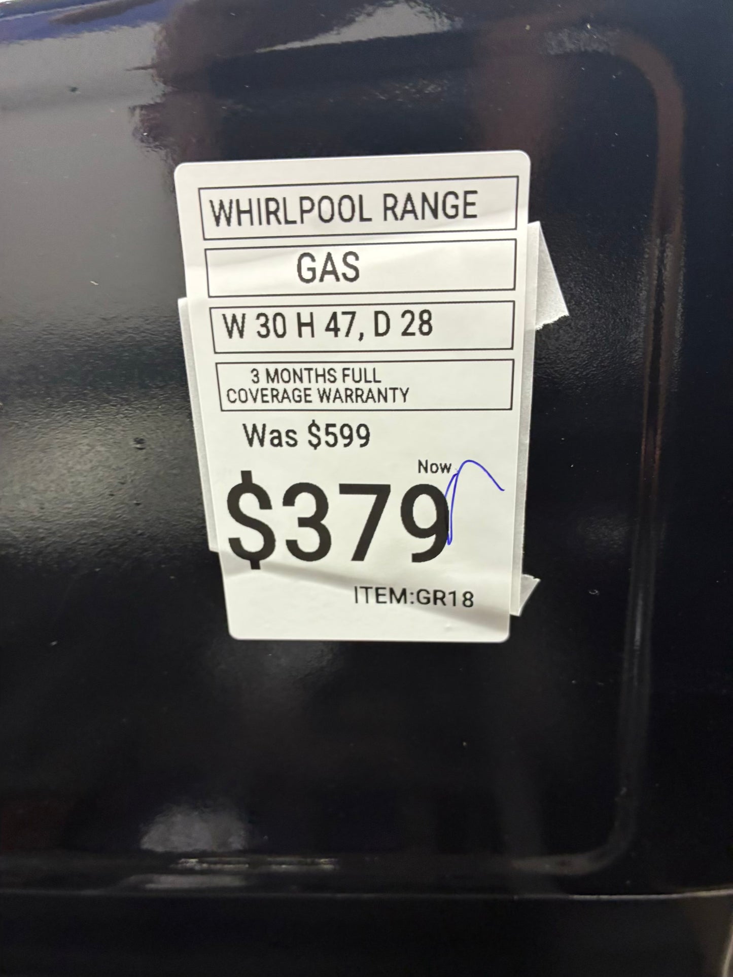 Whirlpool Gas Range Stainless Steel 5 Burners 30”