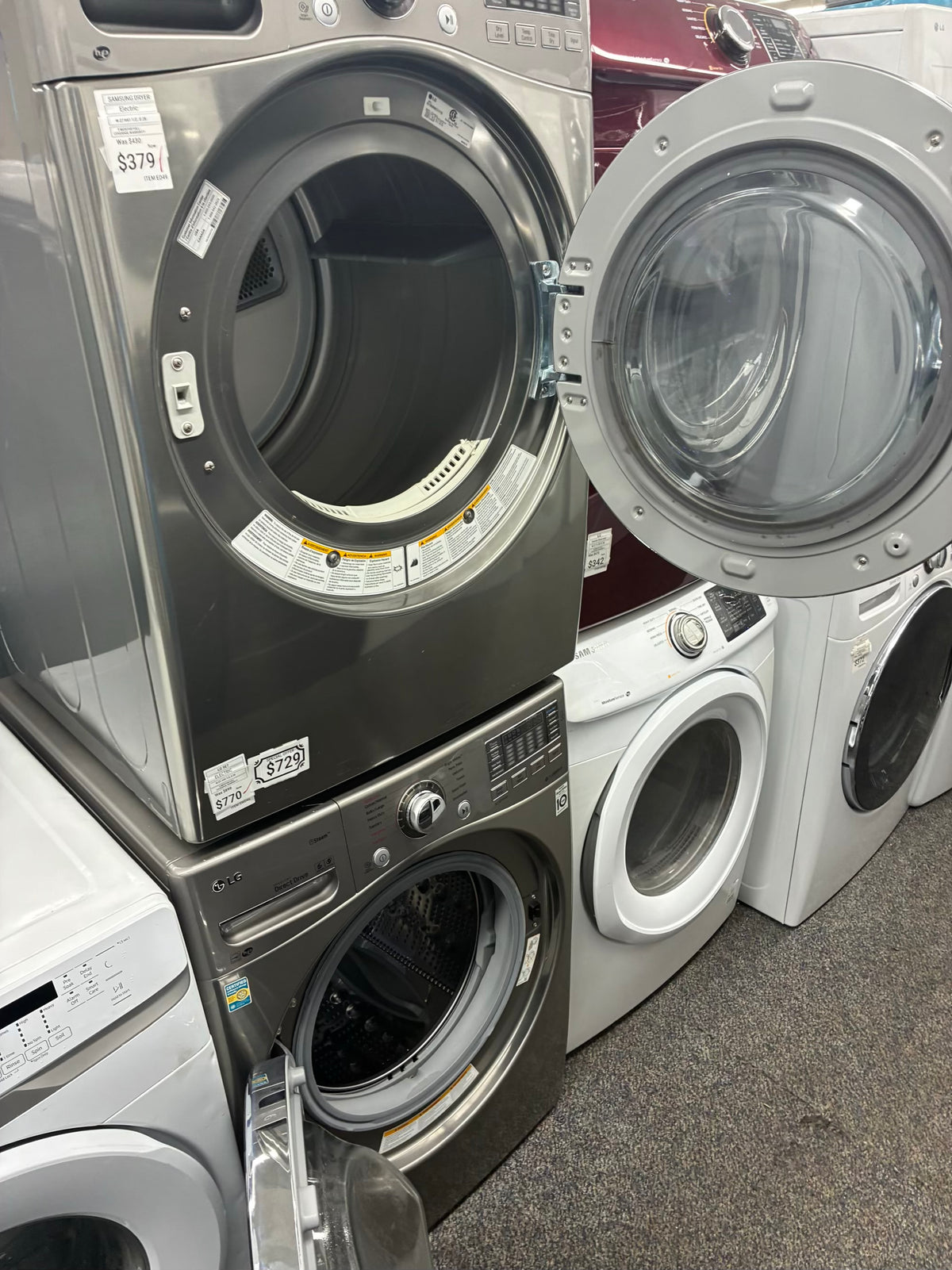 LG electric washer and dryer 27” front load