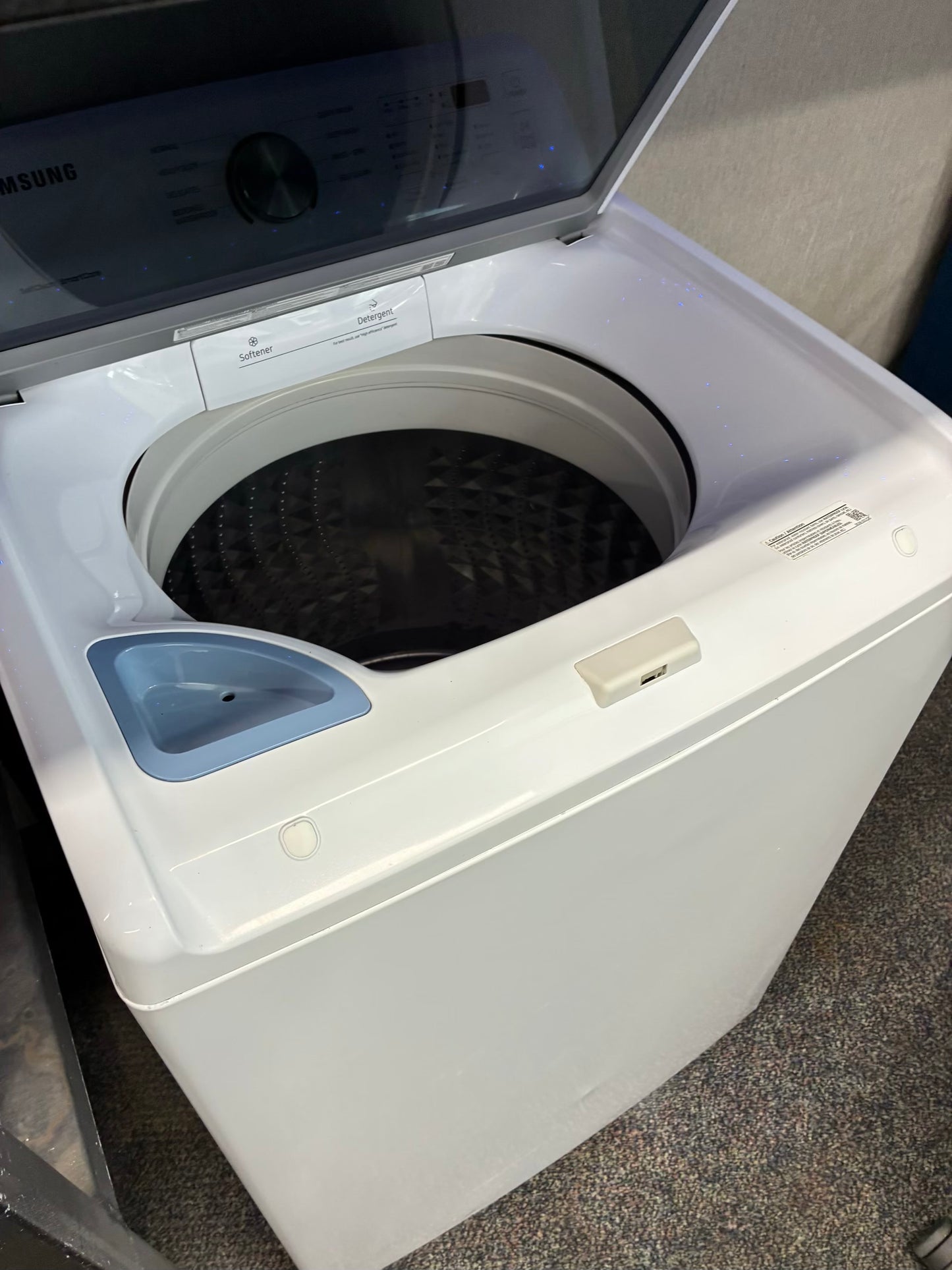 Samsung top load washer  large capacity side x side 27”