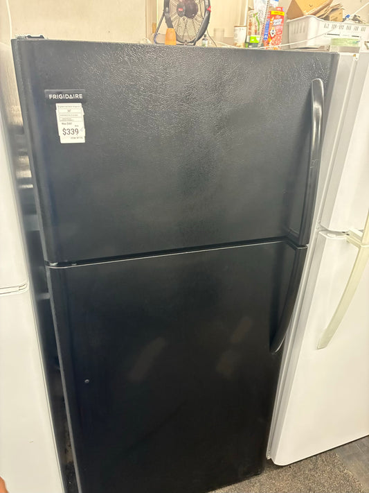 Frigidaire top freezer refrigerator black 30”