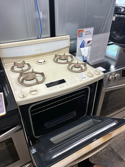 Kitchen Aid Gas Range cream color  4 Burners 30”