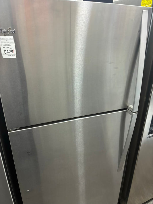 Whirlpool top freezer refrigerator beige 30