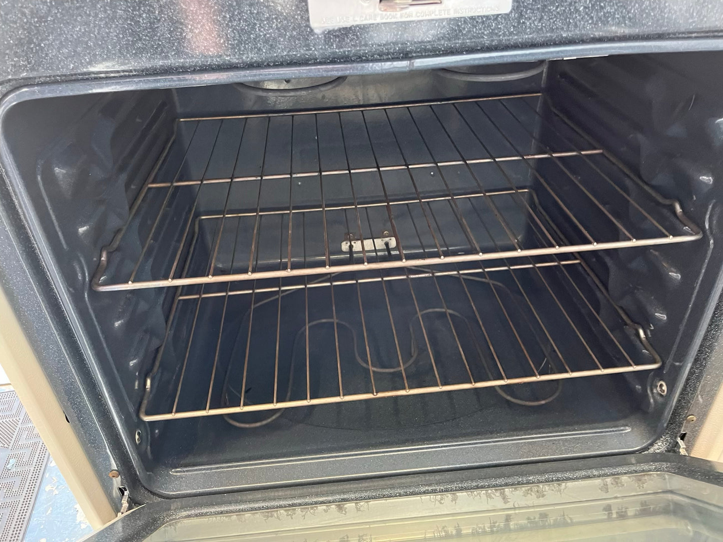 ^ ITEM #ER95N GE electric bisque coil range 4 burner 30 inch