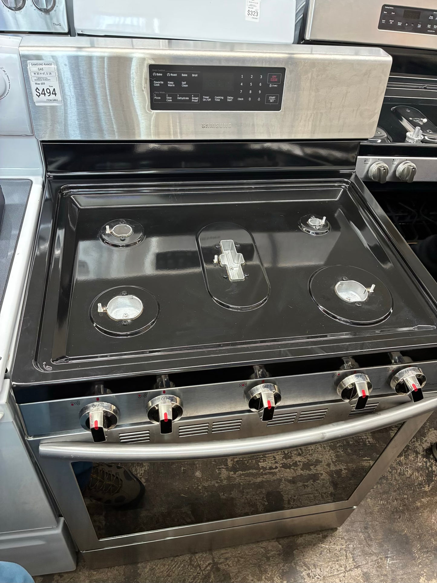 Samsung range 5 burner stainless steel 30”