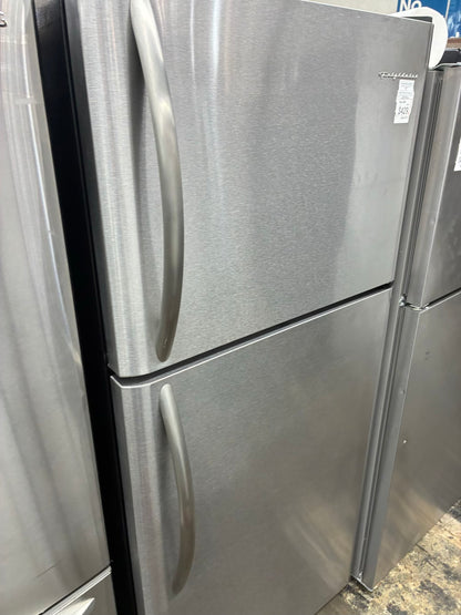 Frigidaire top freezer refrigerator stainless steel 30”