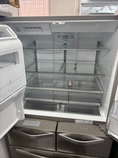 WHIRLPOOL French FIVE door refrigerator stainless steel 36” ice maker water dispenser