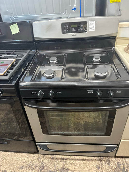 Kenmore Gas Range Stainless Steel 4 Burners 30”