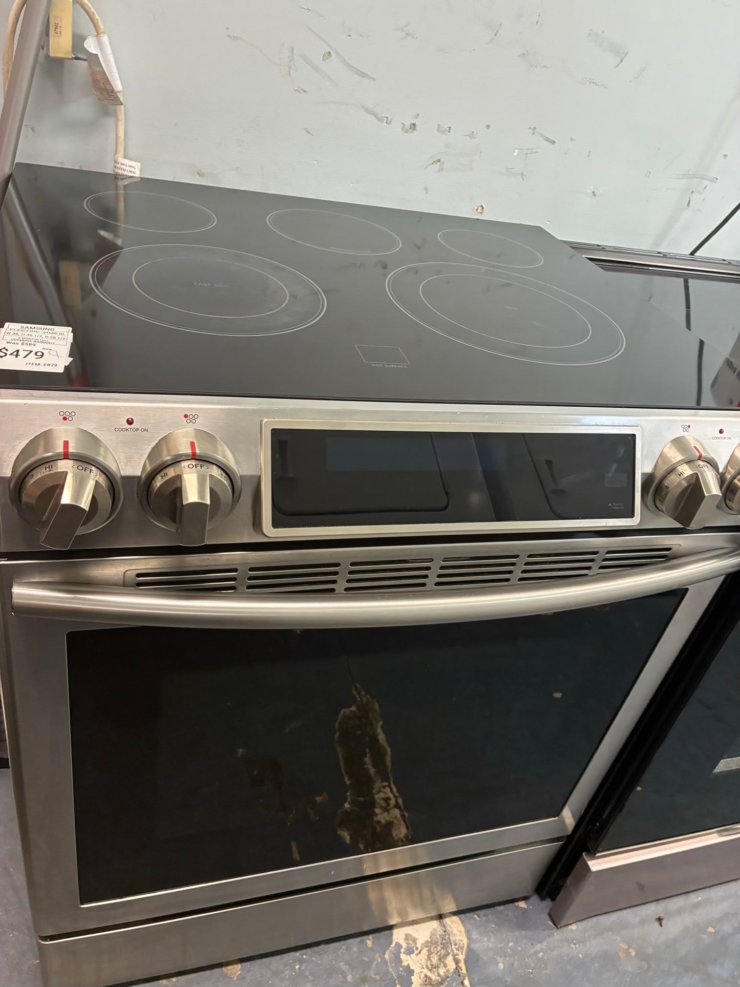 Samsung electric range black 5 burners 30”