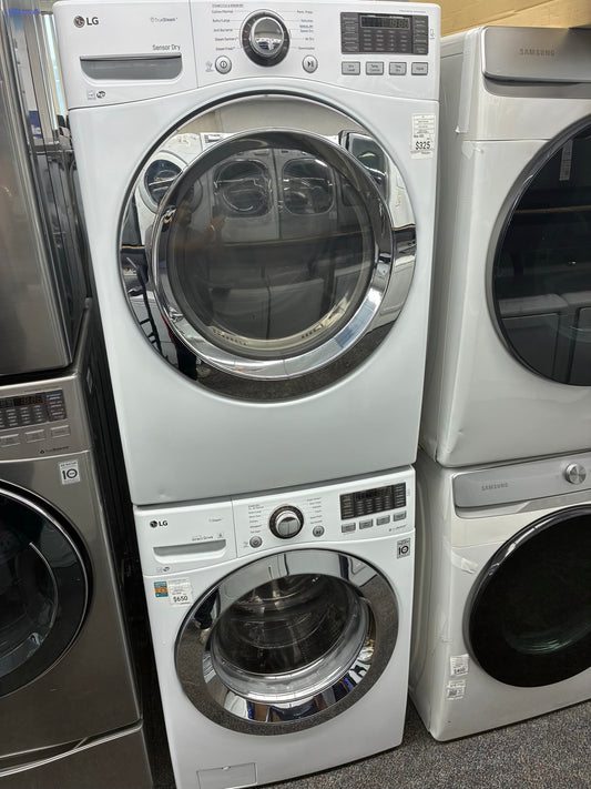 LG WASHER N DRYER FRONT LOAD ELECTRIC 27” WHITE