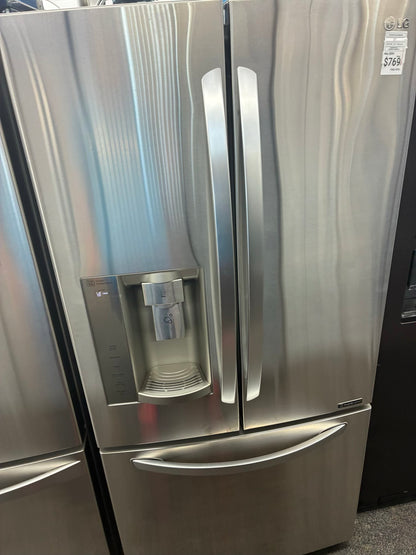 LG French door refrigerator stale stainless steel 33” ice maker water dispenser