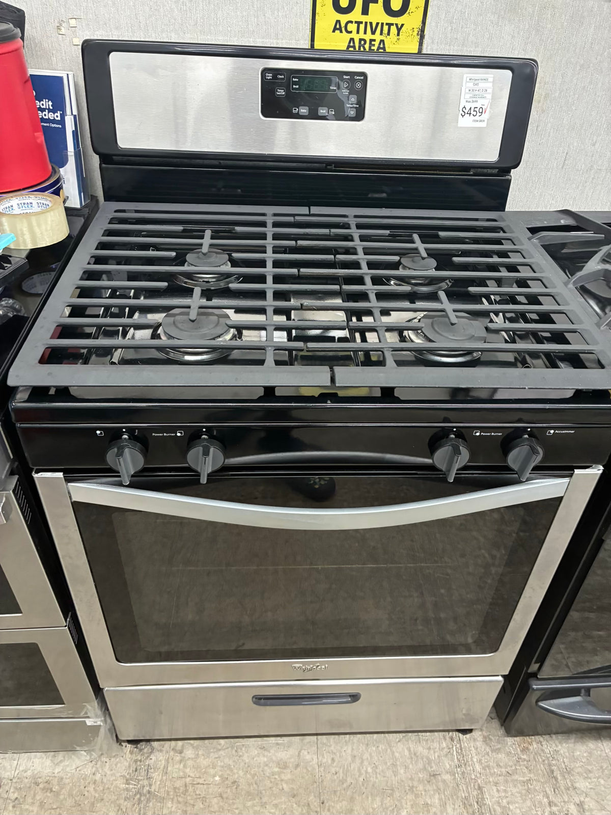 Whirlpool Gas Range Stainless Steel 4 Burners 30”