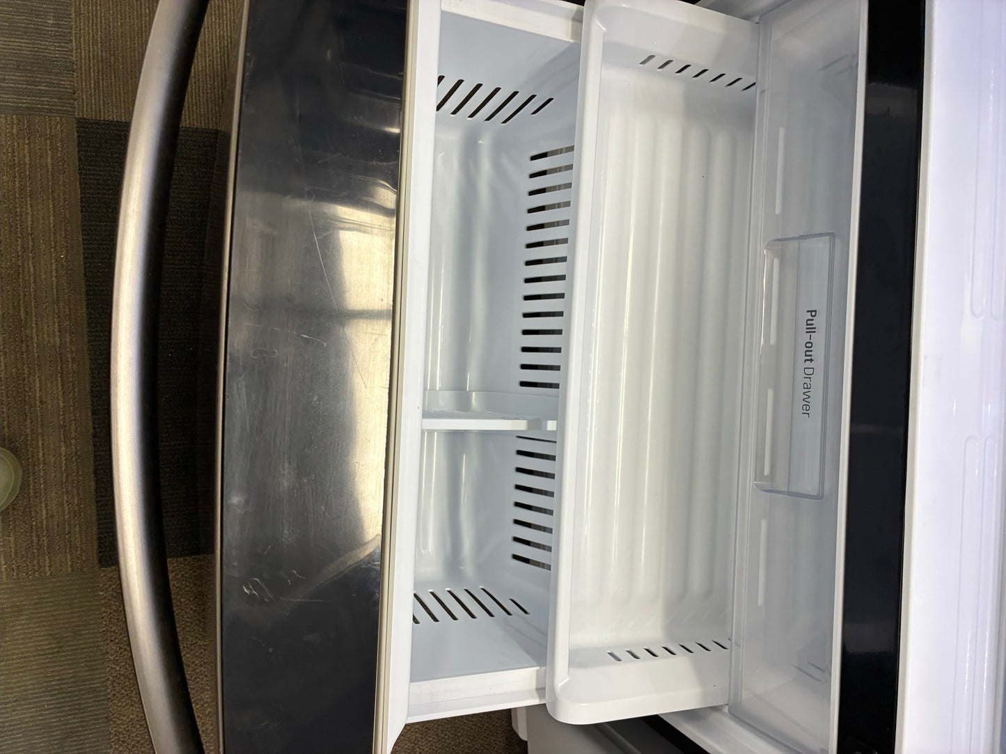 LG French door refrigerator stainless steel 36” ice maker water dispenser counter depth