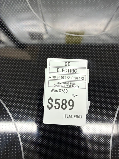 GE  electric range black 5 burners 30” air fryer