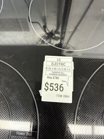 LG electric range black 5 burners 30”
