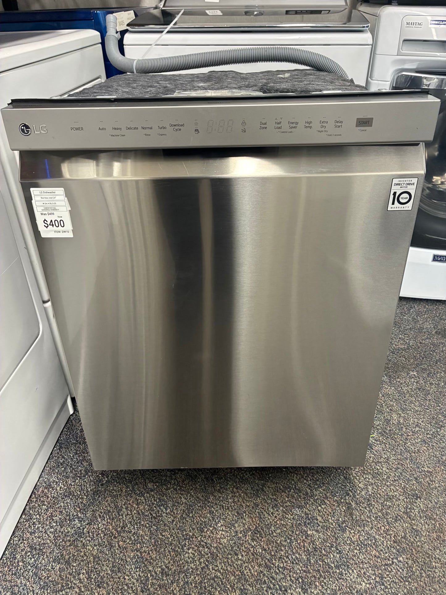LG Dishwasher 24” stainless steel