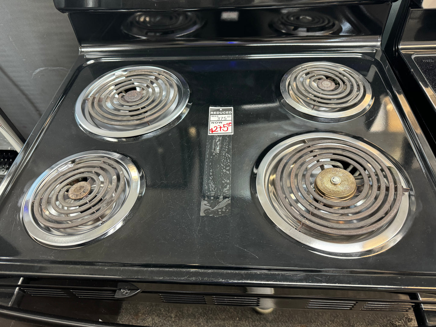 GE black electric range coil 30” inch electric stove