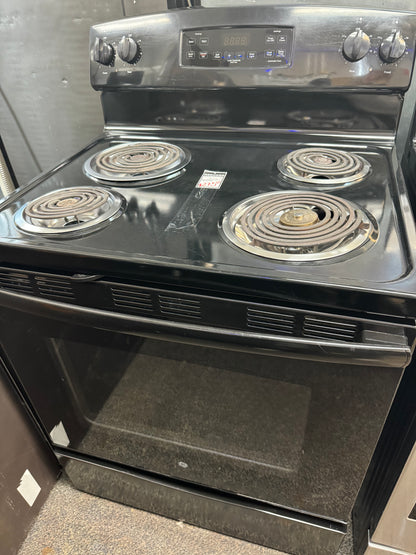 GE black electric range coil 30” inch electric stove