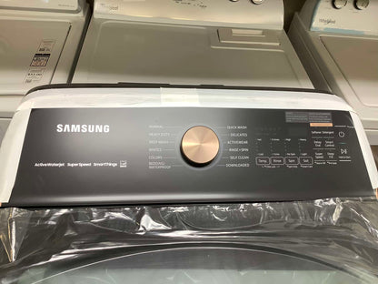 Samsung Open Box 5.5 cu. ft. Smart High-Efficiency Top Load Washer with Impeller and Auto Dispense System W4810