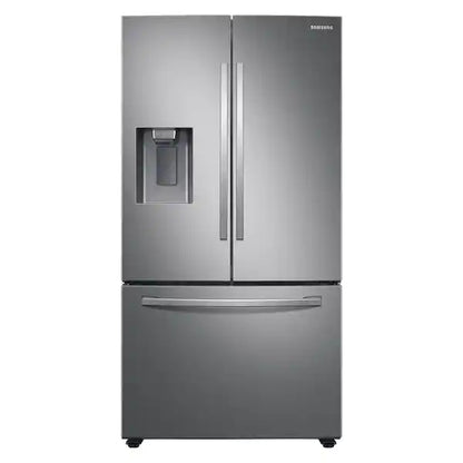 Samsung French Door Refrigerator 35.75 in. W 27 cu. ft. 3-Door in Fingerprint Resistant Stainless Steel, Standard Depth M: RF27T5201SR